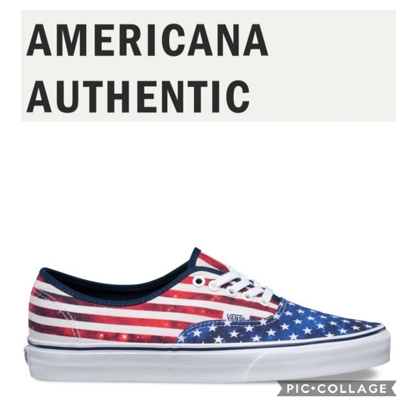 Vans Other - Americana Authentic Vans American Flag Sneakers